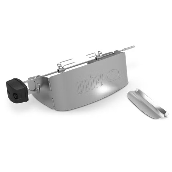Family Q N Rotisserie Rotisserie attachment for a Weber Family Q BBQ to cook succulent roasts.