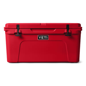 Virtually indestructible hard cooler for keeping food and drinks chilled.