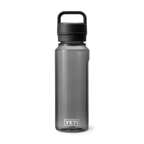 Yonder 1L Drink Bottle Charcoal 1 Strong and light plastic bottles for keeping water on you while traveling.